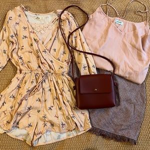 Abercrombie jumpsuit + zara skirt and more items
